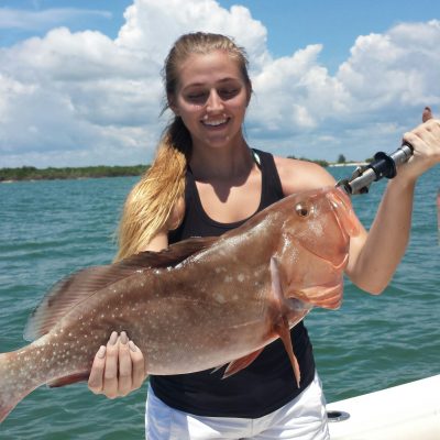 Kaity Ogg with Red Grouper